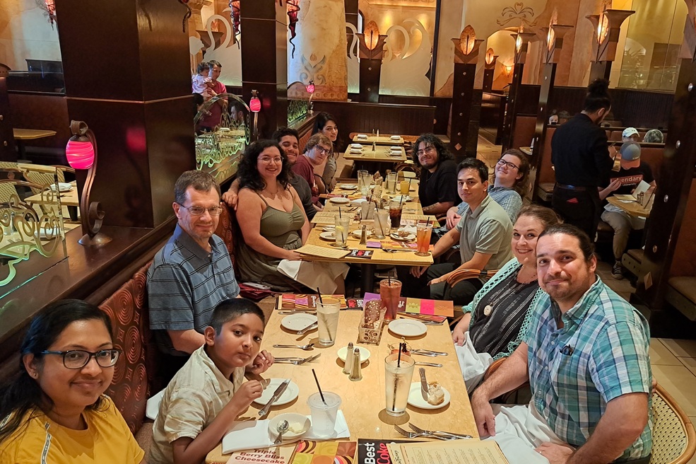 ECL members at restaurant