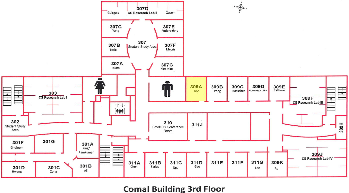 Comal Building 3rd Floor Schematic